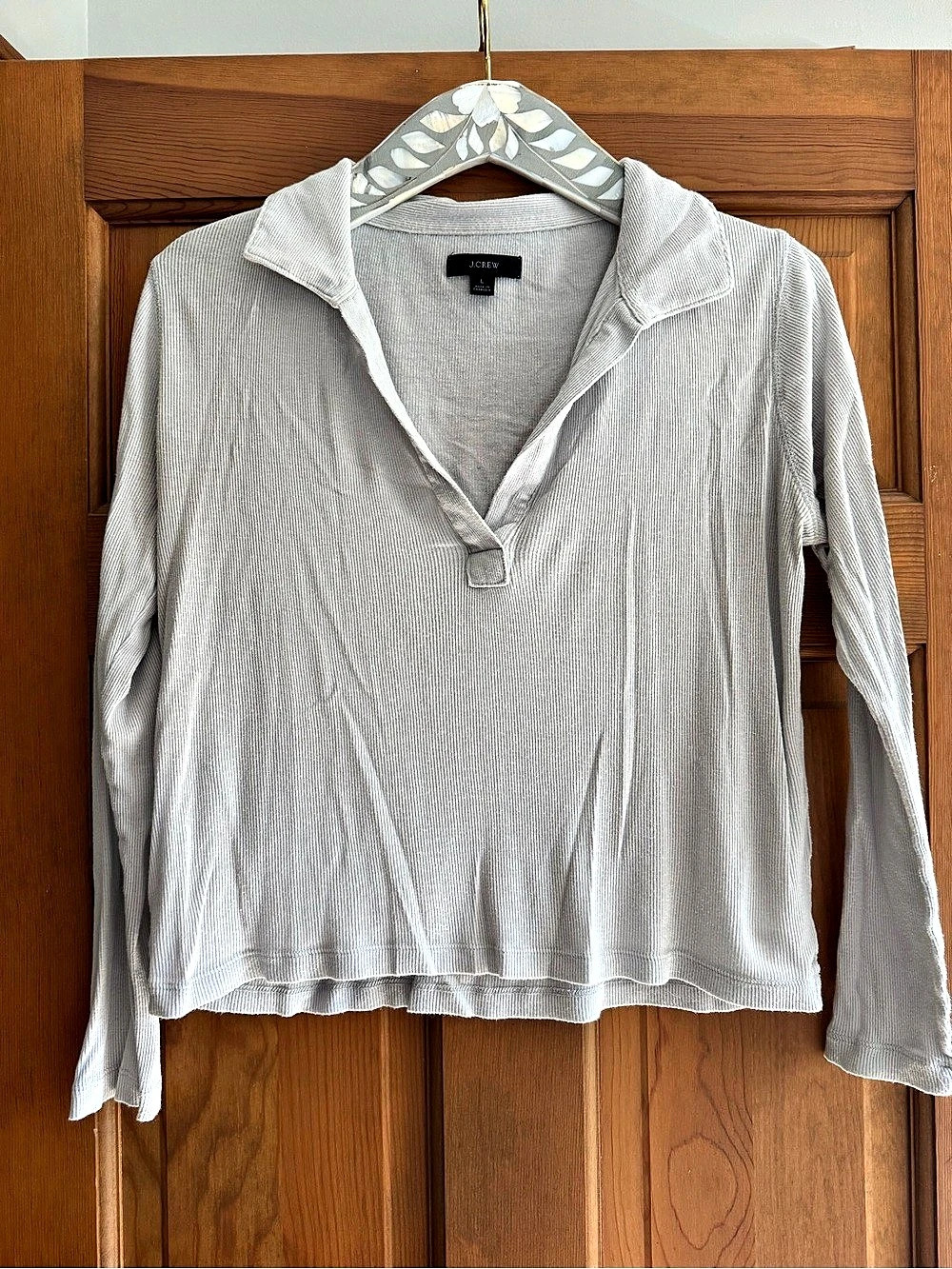 J.Crew Refined Rib Long-sleeve Polo Shirt